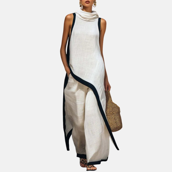 LÉONIE™ | Ensemble Tunique Longue &amp; Pantalon Large