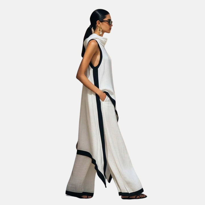 LÉONIE™ | Ensemble Tunique Longue &amp; Pantalon Large