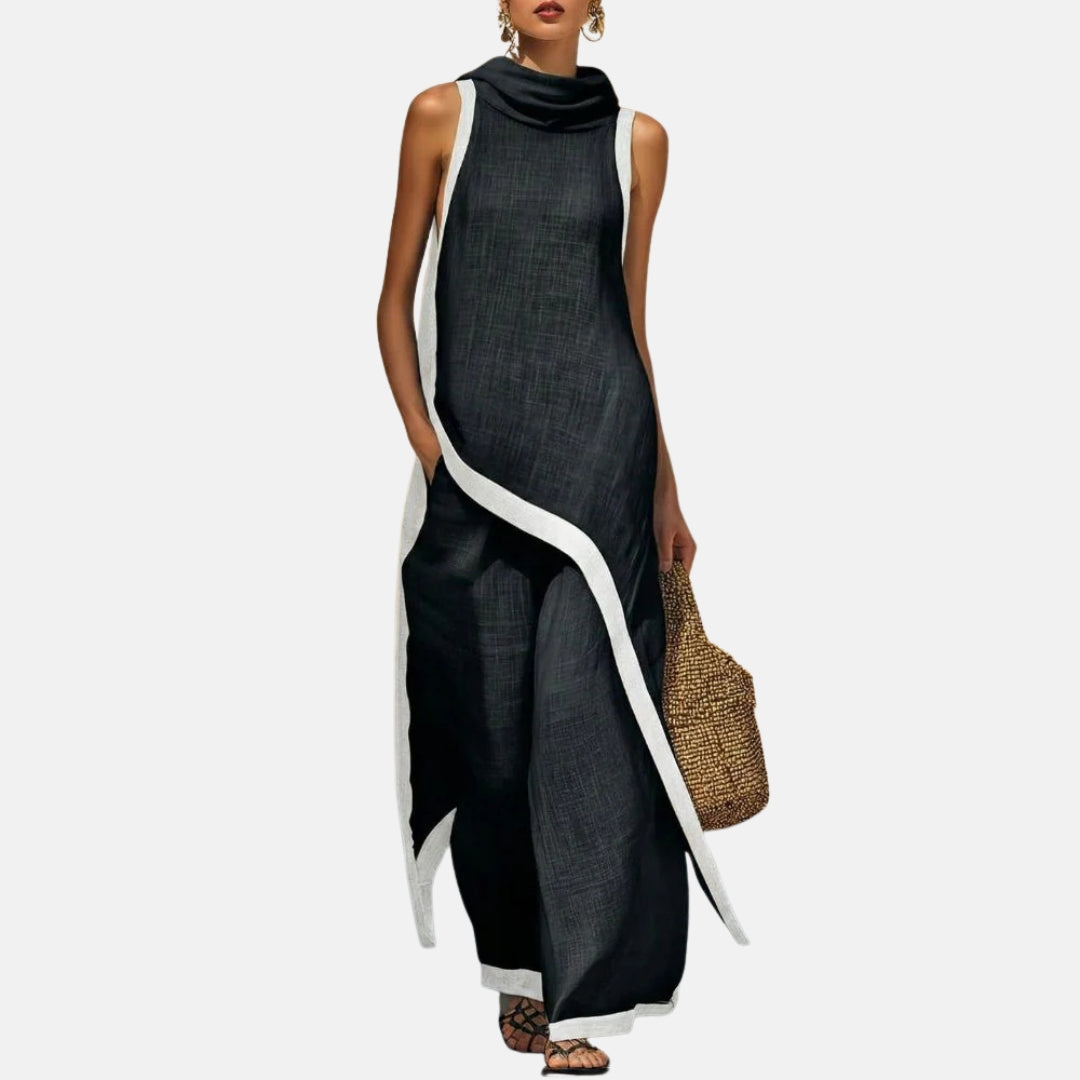 LÉONIE™ | Ensemble Tunique Longue &amp; Pantalon Large