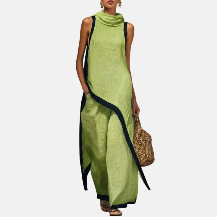 LÉONIE™ | Ensemble Tunique Longue &amp; Pantalon Large