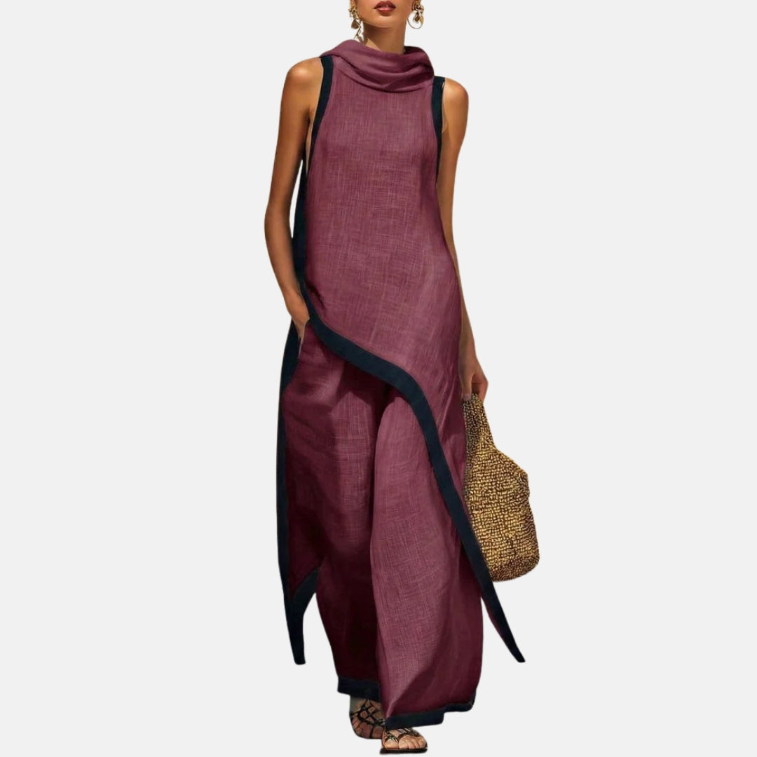 LÉONIE™ | Ensemble Tunique Longue &amp; Pantalon Large