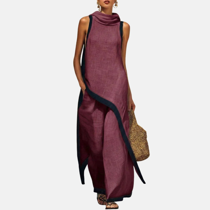 LÉONIE™ | Ensemble Tunique Longue &amp; Pantalon Large