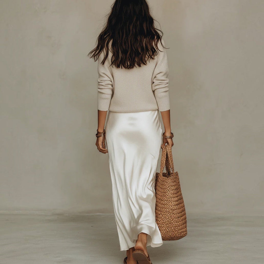 SOLÈNE™ | Ensemble Robe &amp; Gilet en Maille
