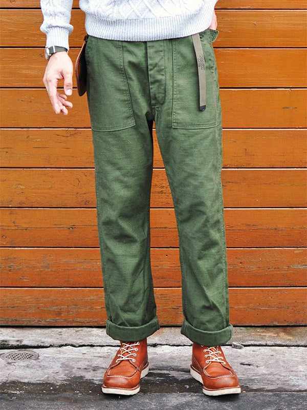 Pantalons Casual Droits pour Hommes Inspirés des Pantalons de Fatigue OG-107