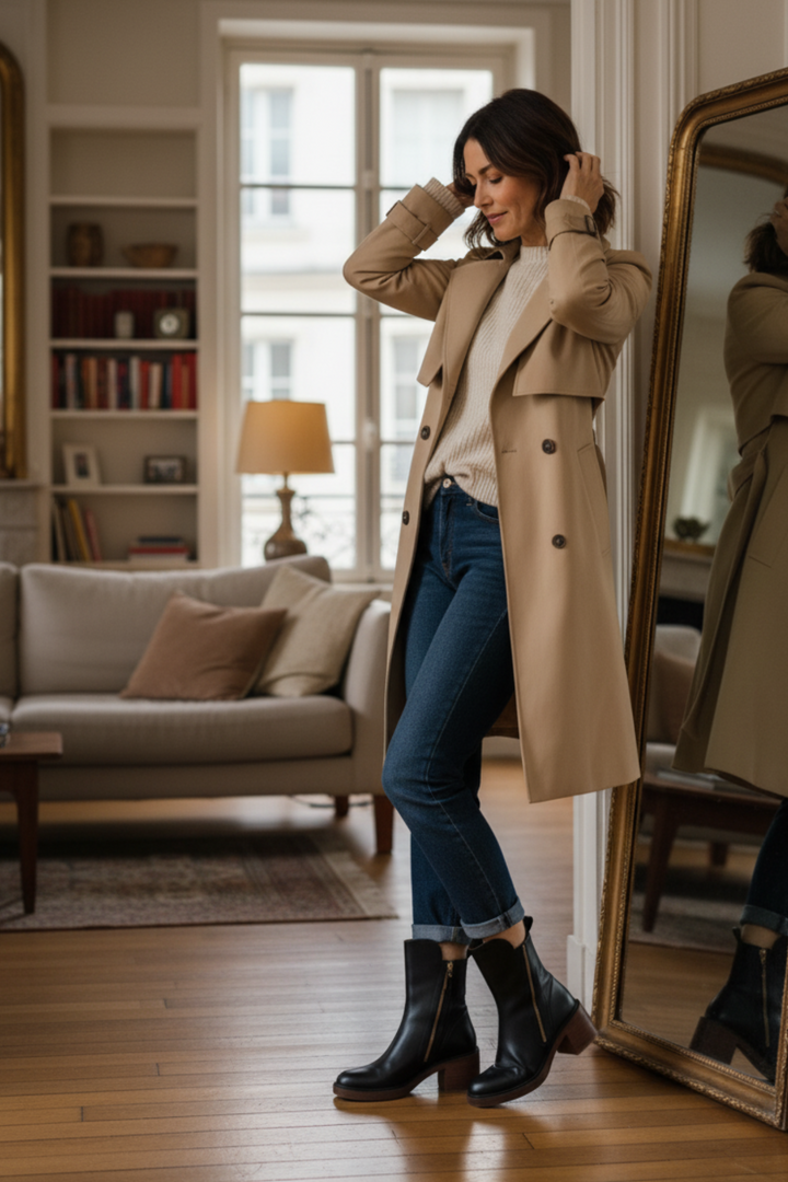 Bottines Zippées Talon Confort Isabelle