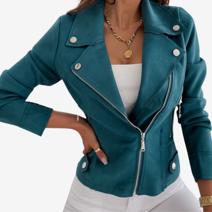Adoria™ Veste en Cuir Élégante