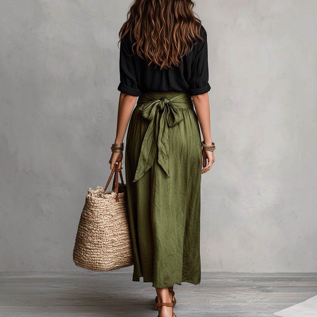 Lysiane™ | Ensemble Élégant Blouse &amp; Jupe Midi