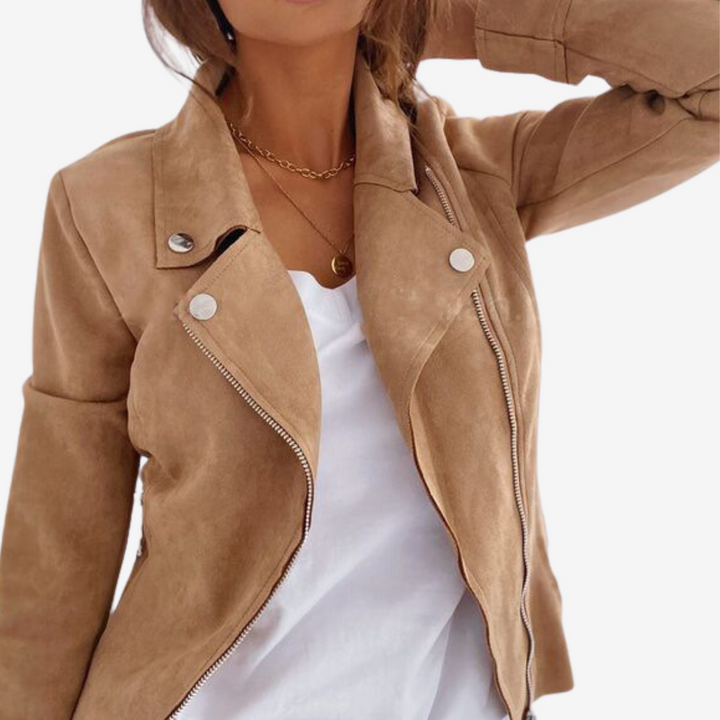 Adoria™ Veste en Cuir Élégante