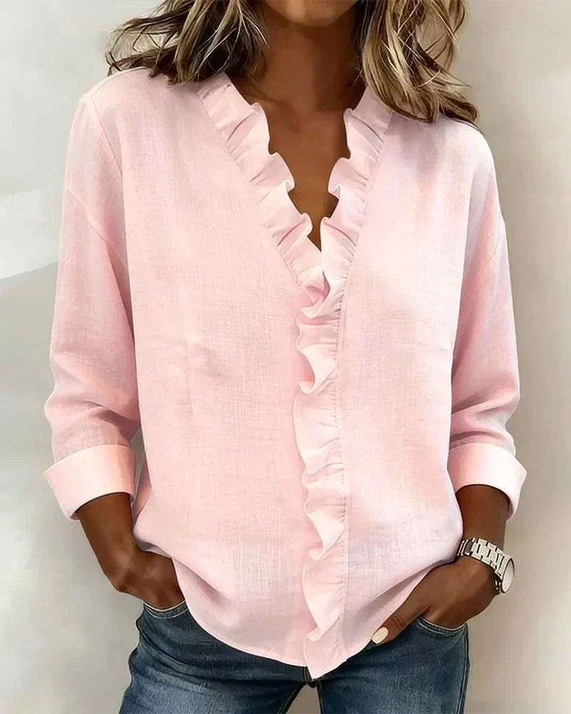 Éléonore | Blouse Volants Élégante