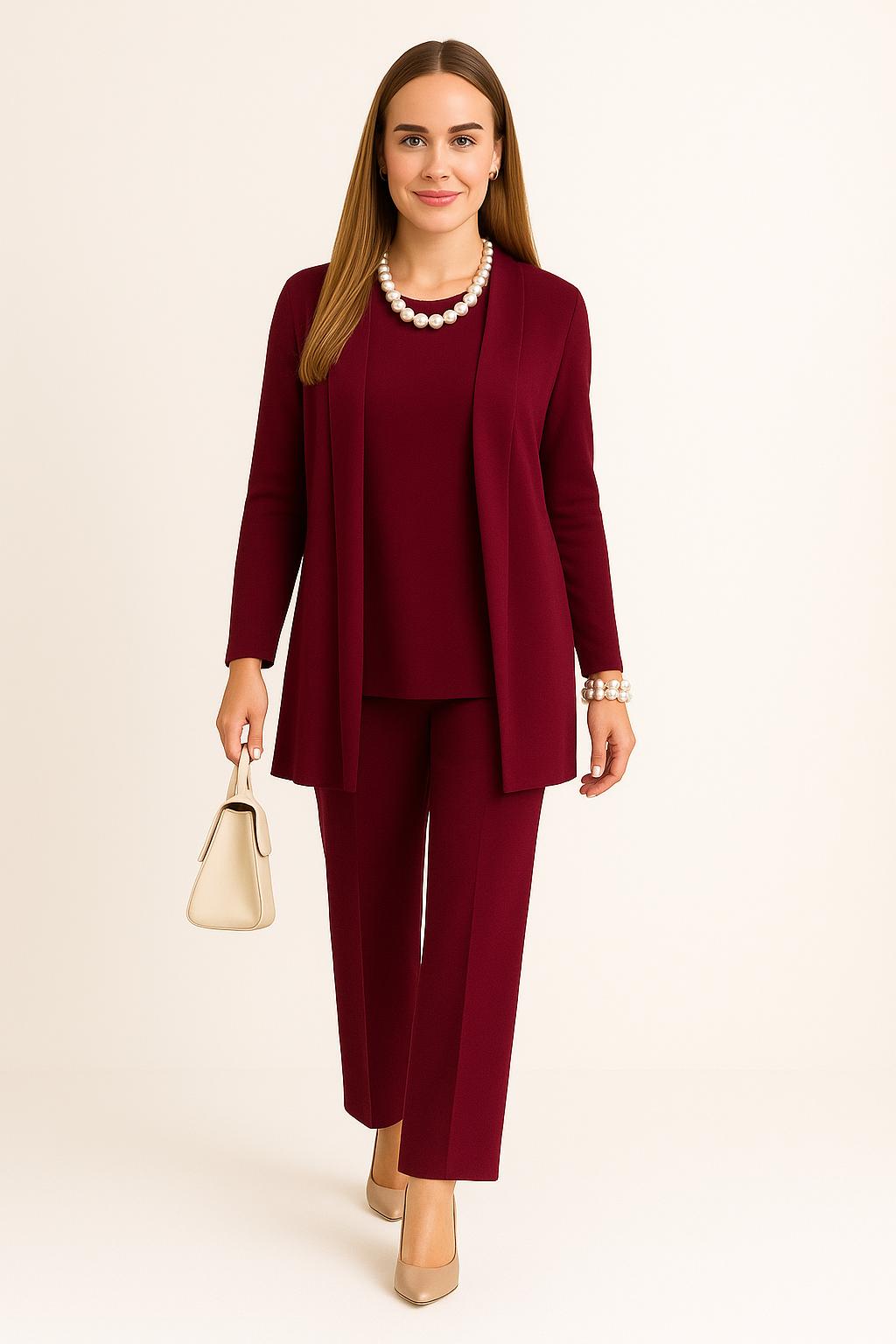 Valeria™ | Ensemble Cardigan, Pull &amp; Pantalon