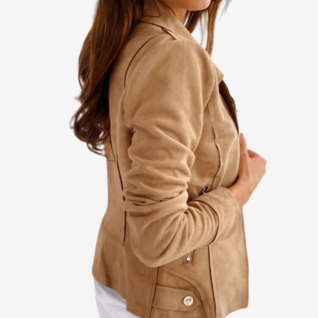 Adoria™ Veste en Cuir Élégante