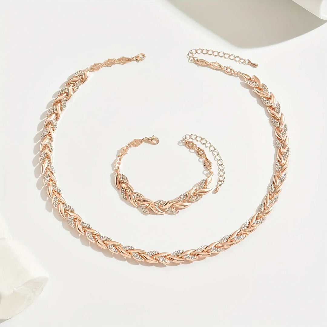 Claudine | Parure collier &amp; bracelet queue de poisson fait main