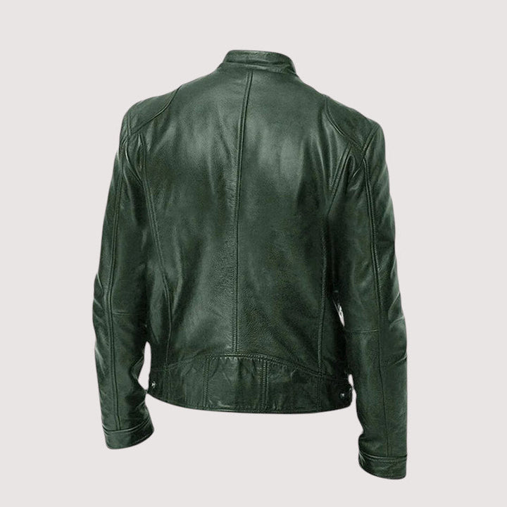 VESTE EN CUIR HAUT DE GAMME ÉLÉGANTE POUR HOMME