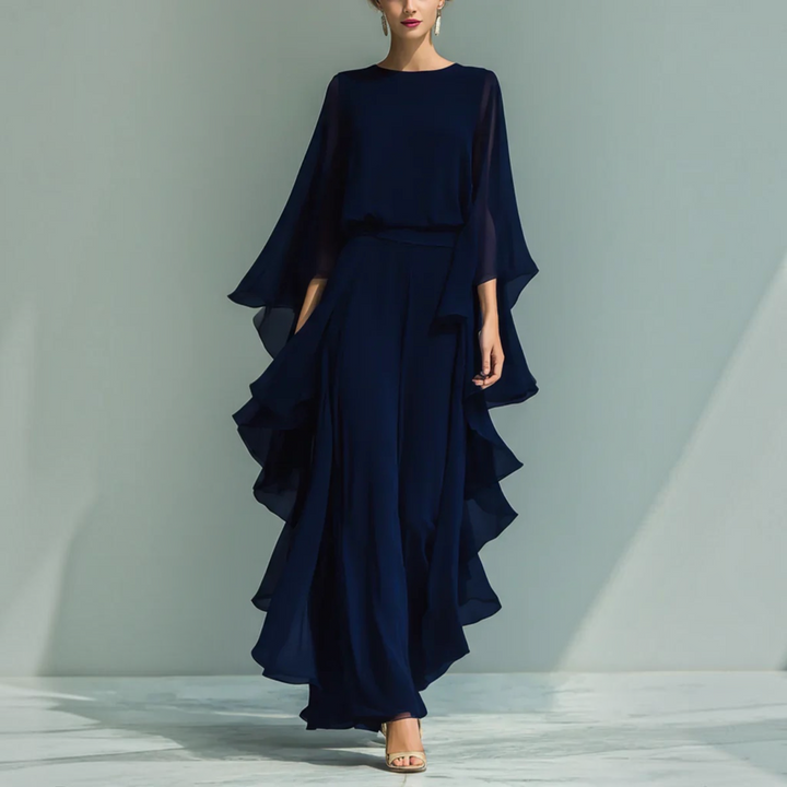 Aurora™ | Ensemble Élégant en Chiffon à Volants