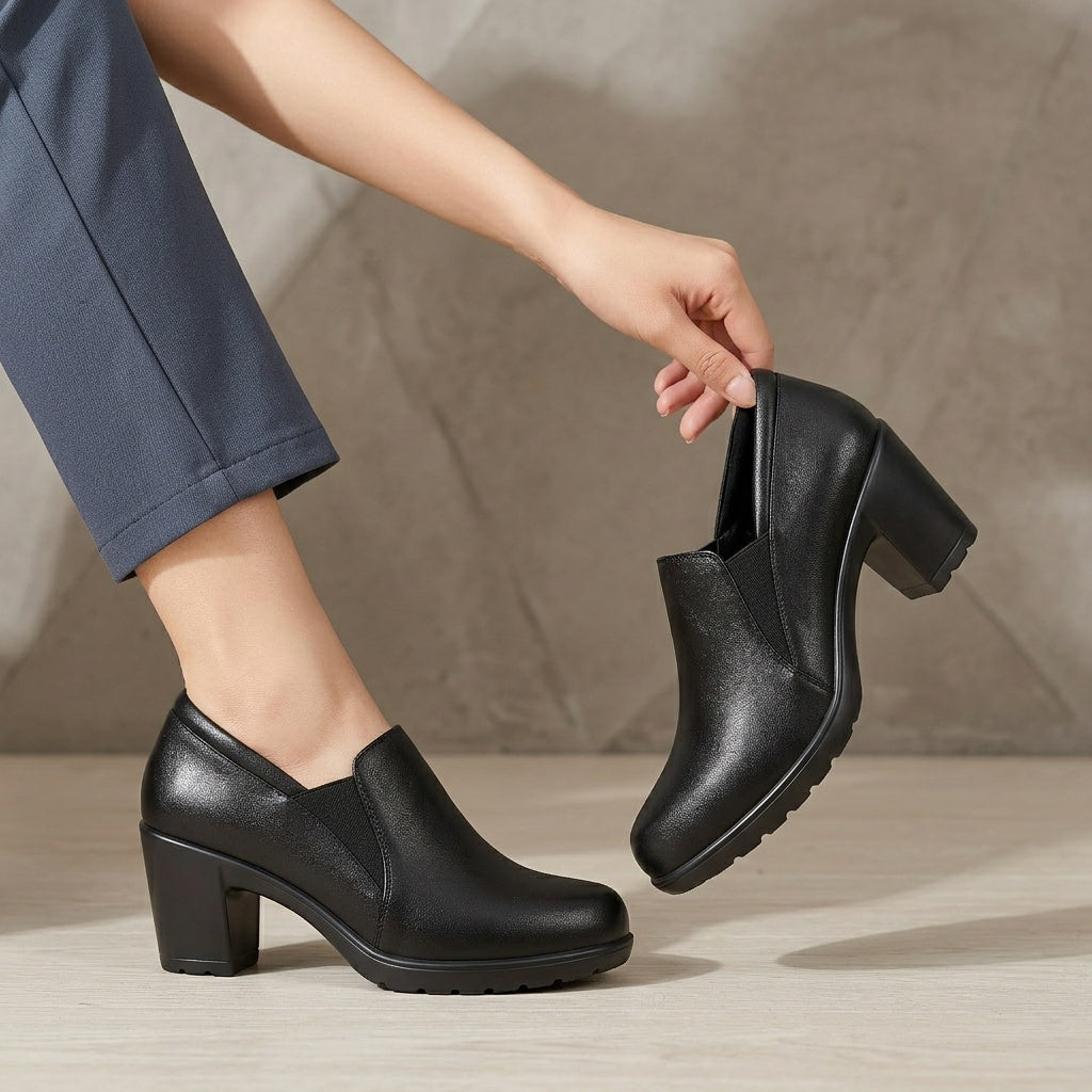Mocassins à Talon Bloc Confort Margot