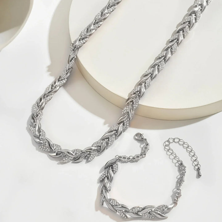 Claudine | Parure collier &amp; bracelet queue de poisson fait main