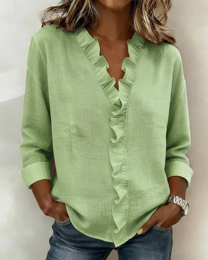 Éléonore | Blouse Volants Élégante