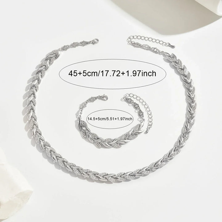 Claudine | Parure collier &amp; bracelet queue de poisson fait main