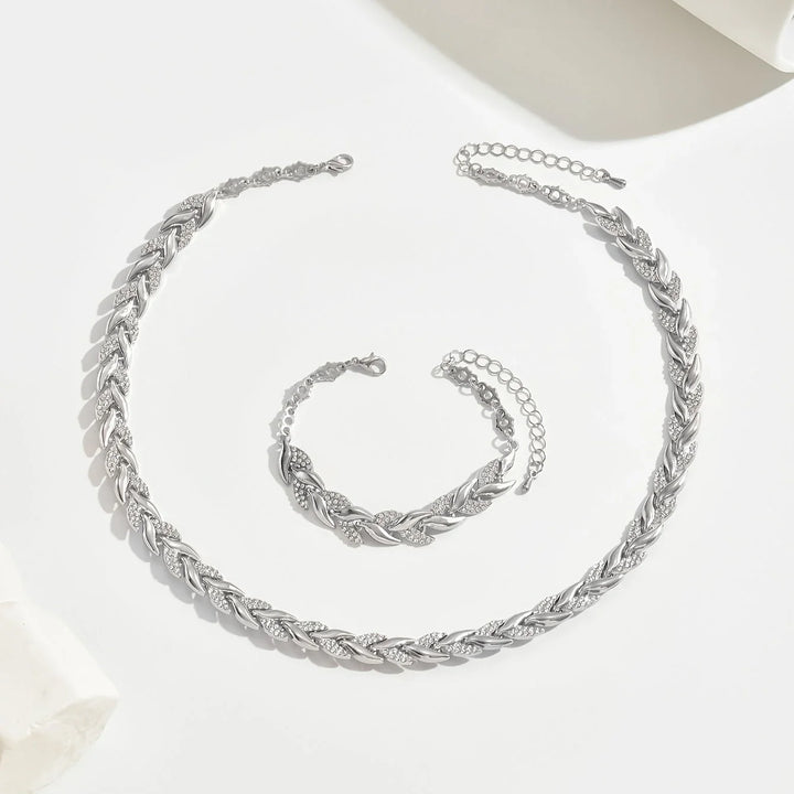 Claudine | Parure collier &amp; bracelet queue de poisson fait main