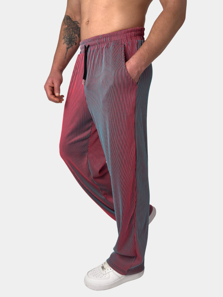 PANTALON DROIT À RAYURES POUR HOMMES