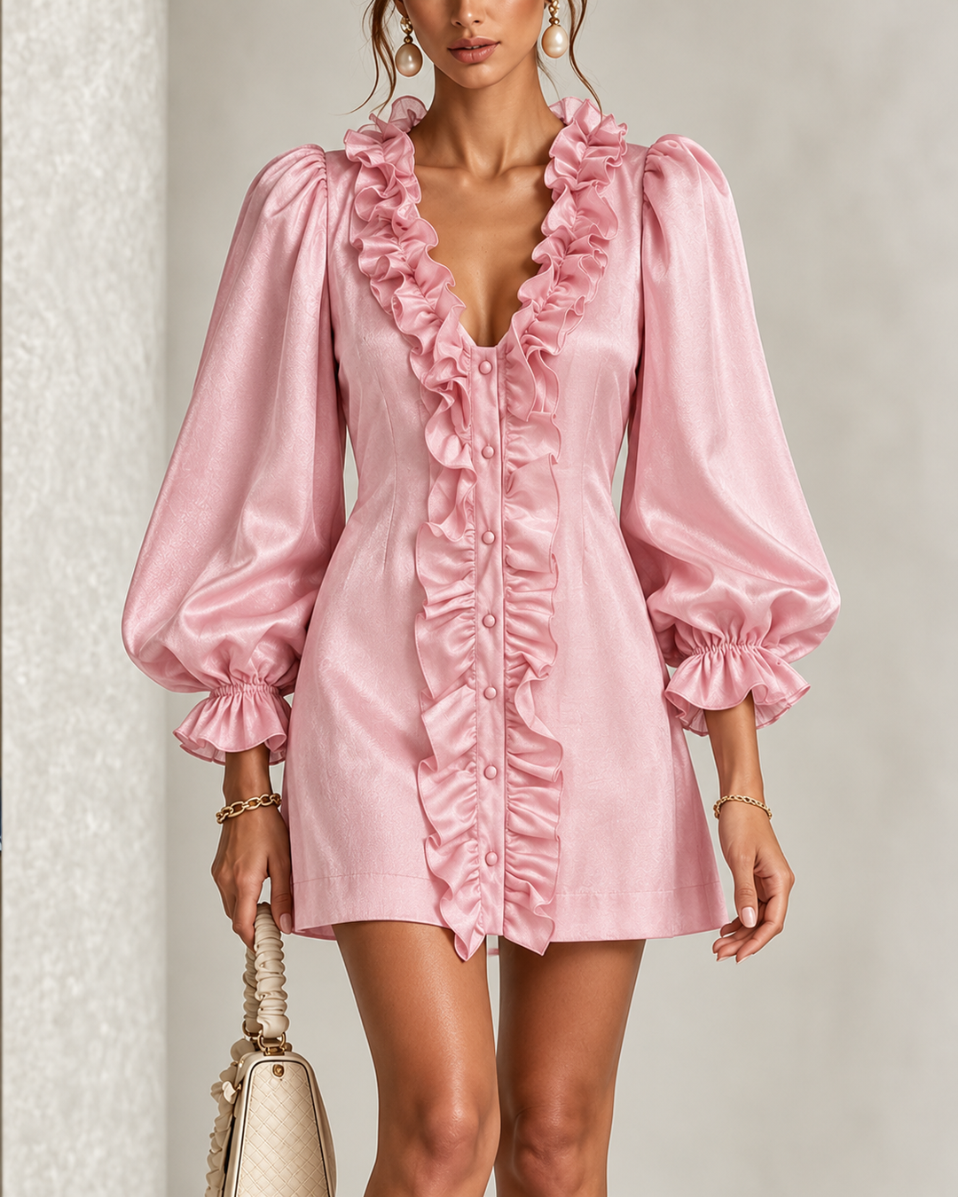 Emery™ | Robe Mini Élégante avec Détails en Volants