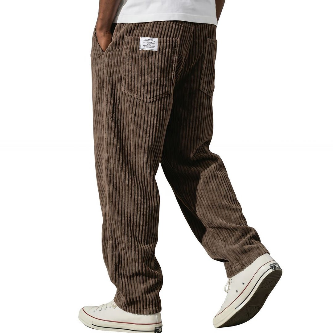 Kawa | Pantalon homme en velours côtelé à taille élastique