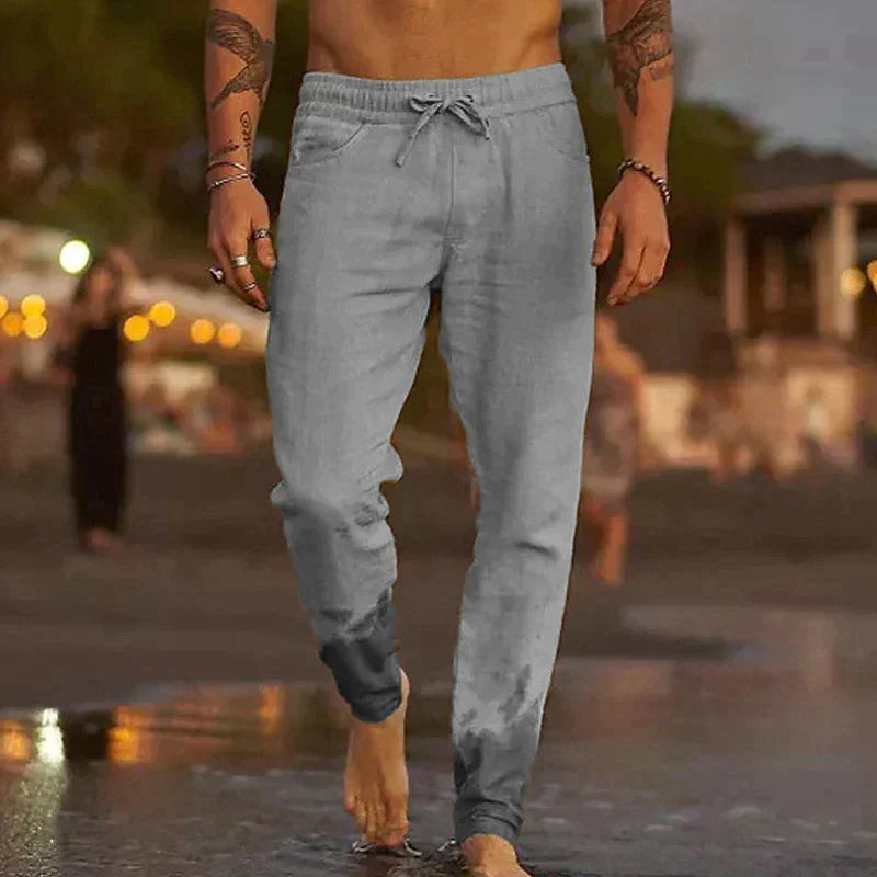 PANTALONS DE PLAGE EN LIN