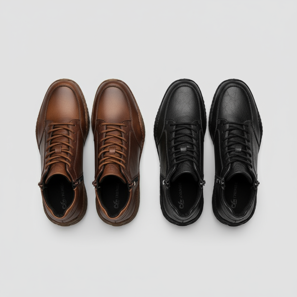 BOTTES EN CUIR ROBUSTES POUR HOMMES
