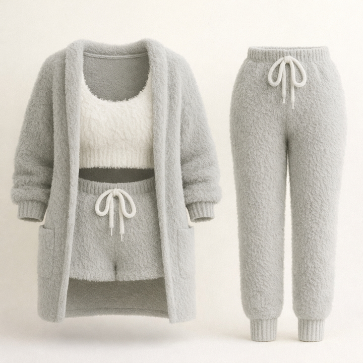 ALBA™ | Pyjama 4 Pièces Élégant
