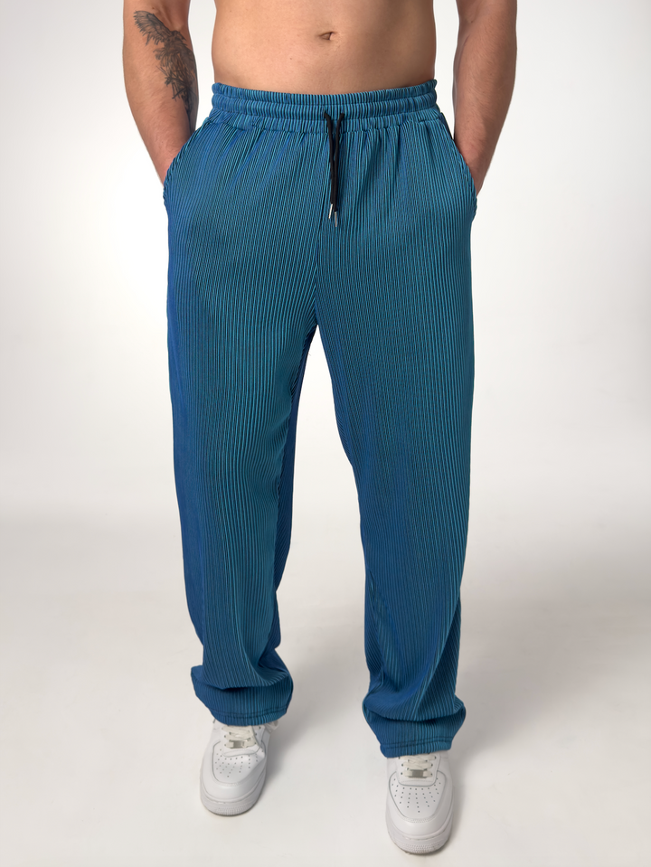 PANTALON DROIT À RAYURES POUR HOMMES