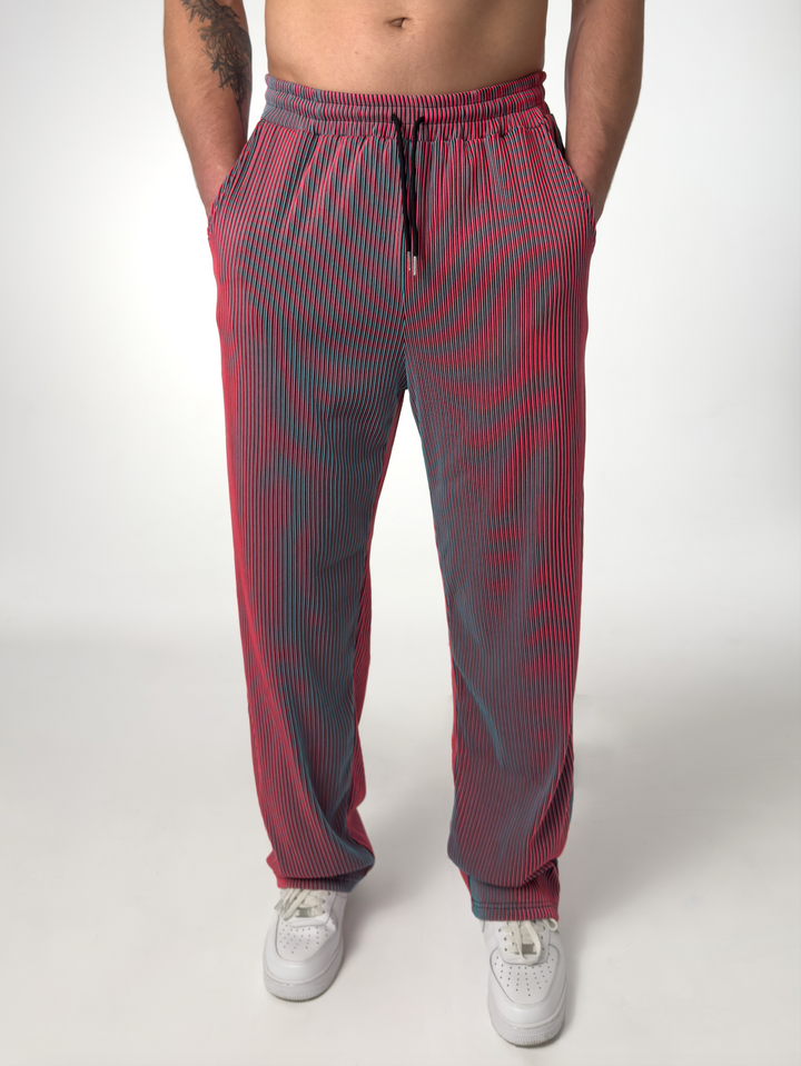 PANTALON DROIT À RAYURES POUR HOMMES