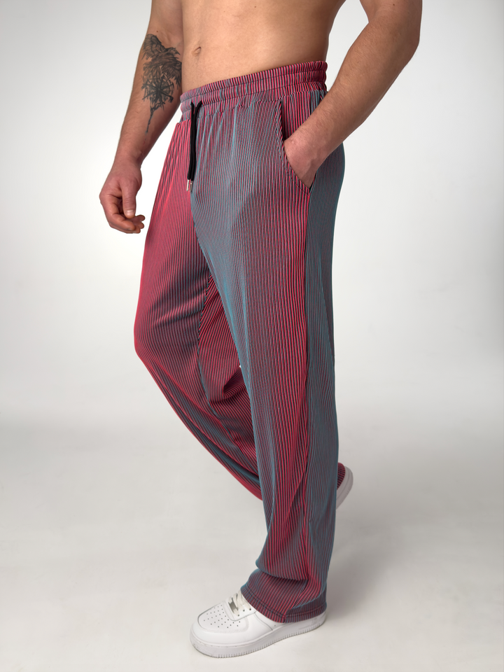PANTALON DROIT À RAYURES POUR HOMMES