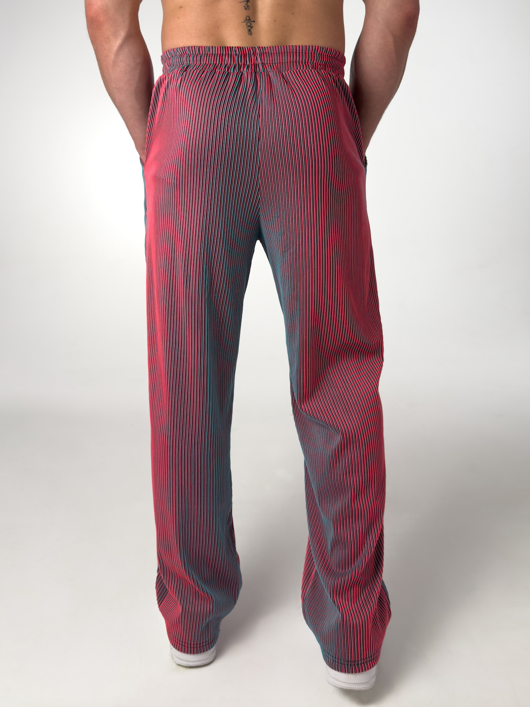 PANTALON DROIT À RAYURES POUR HOMMES