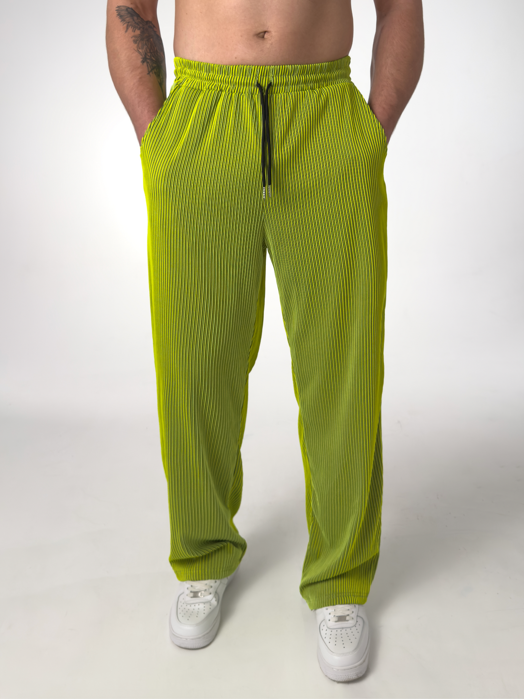 PANTALON DROIT À RAYURES POUR HOMMES