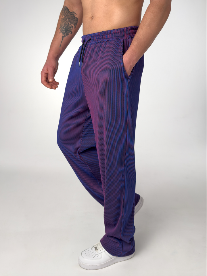 PANTALON DROIT À RAYURES POUR HOMMES