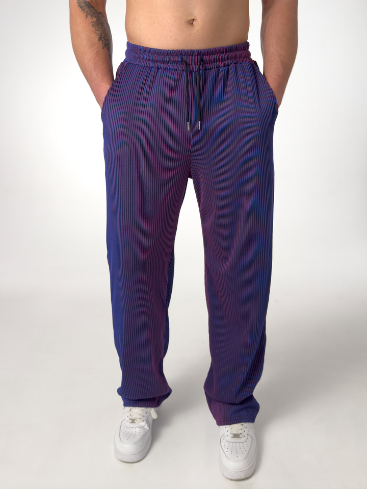 PANTALON DROIT À RAYURES POUR HOMMES