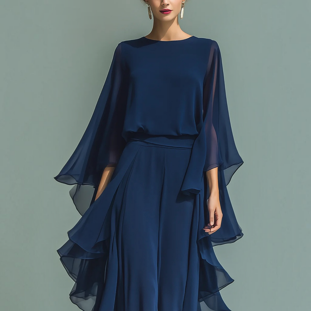 Aurora™ | Ensemble Élégant en Chiffon à Volants