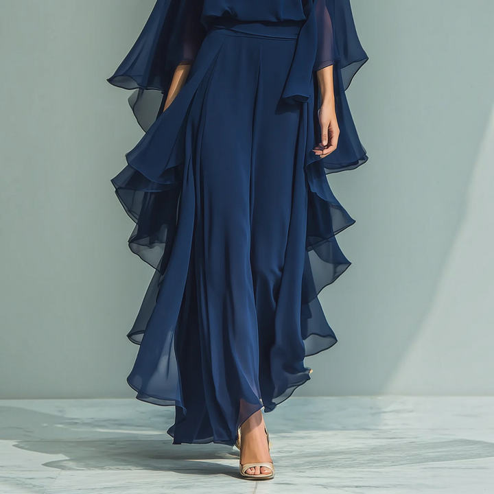 Aurora™ | Ensemble Élégant en Chiffon à Volants