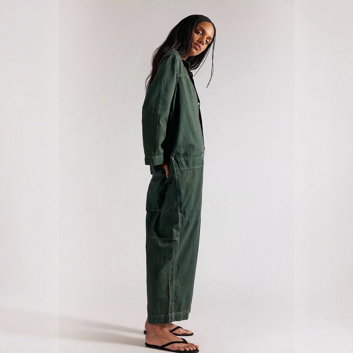 Camille™ | Salopette en Denim à Jambes Larges