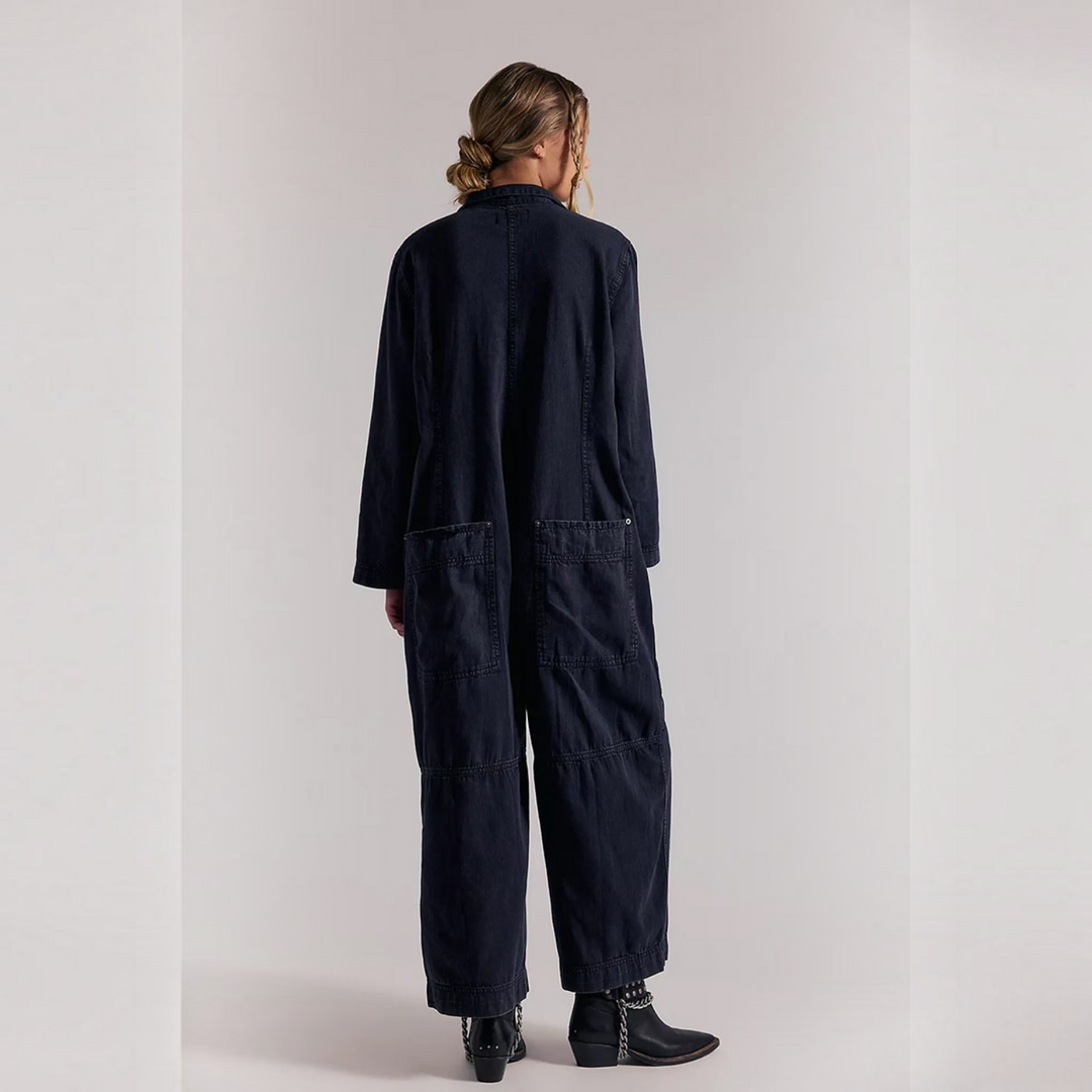 Camille™ | Salopette en Denim à Jambes Larges