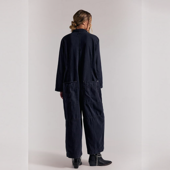 Camille™ | Salopette en Denim à Jambes Larges