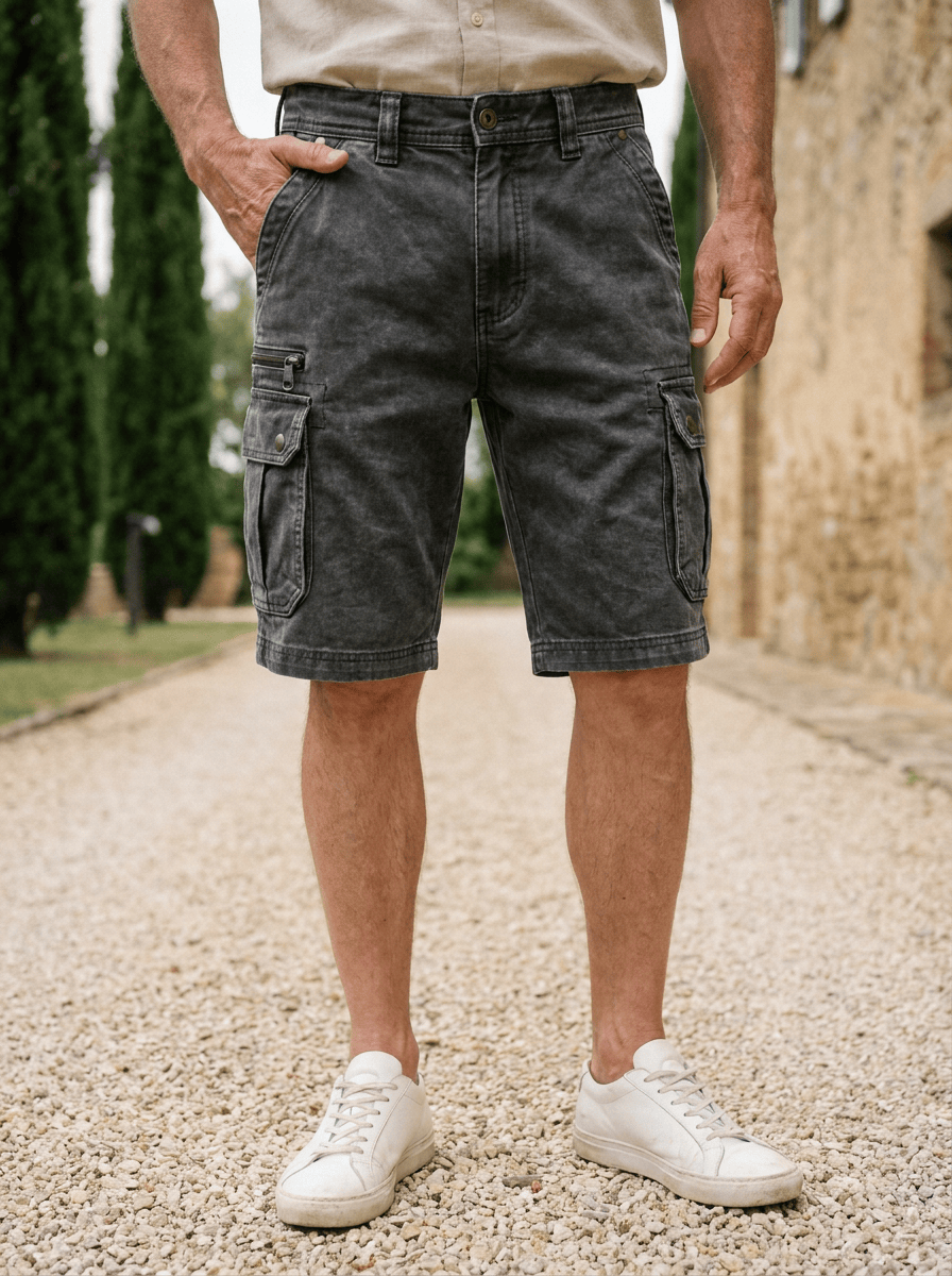 SHORT CARGO EN JEAN POUR HOMMES