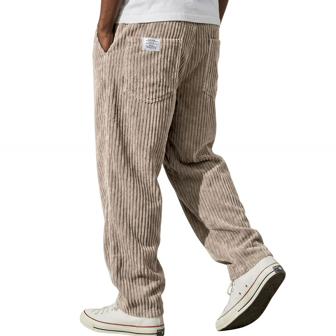Kawa | Pantalon homme en velours côtelé à taille élastique