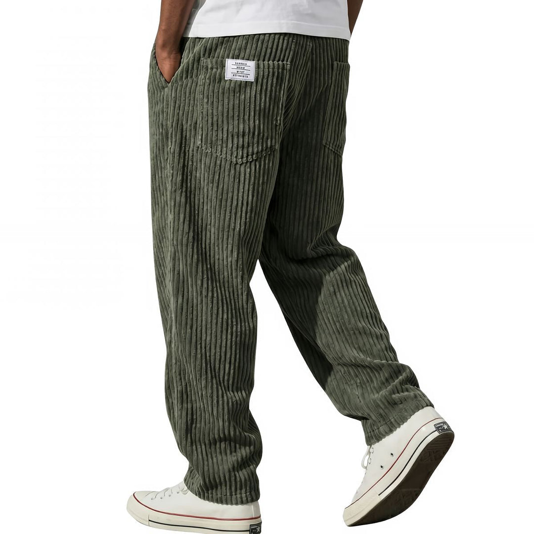 Kawa | Pantalon homme en velours côtelé à taille élastique