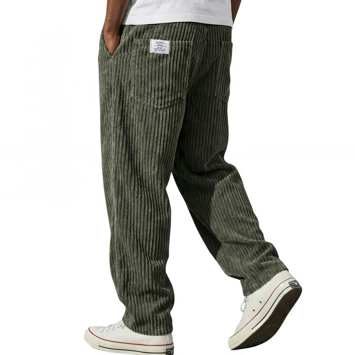 Kawa | Pantalon homme en velours côtelé à taille élastique