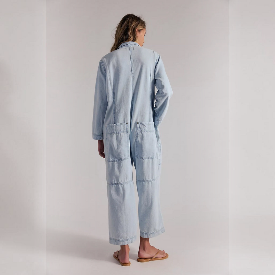 Camille™ | Salopette en Denim à Jambes Larges