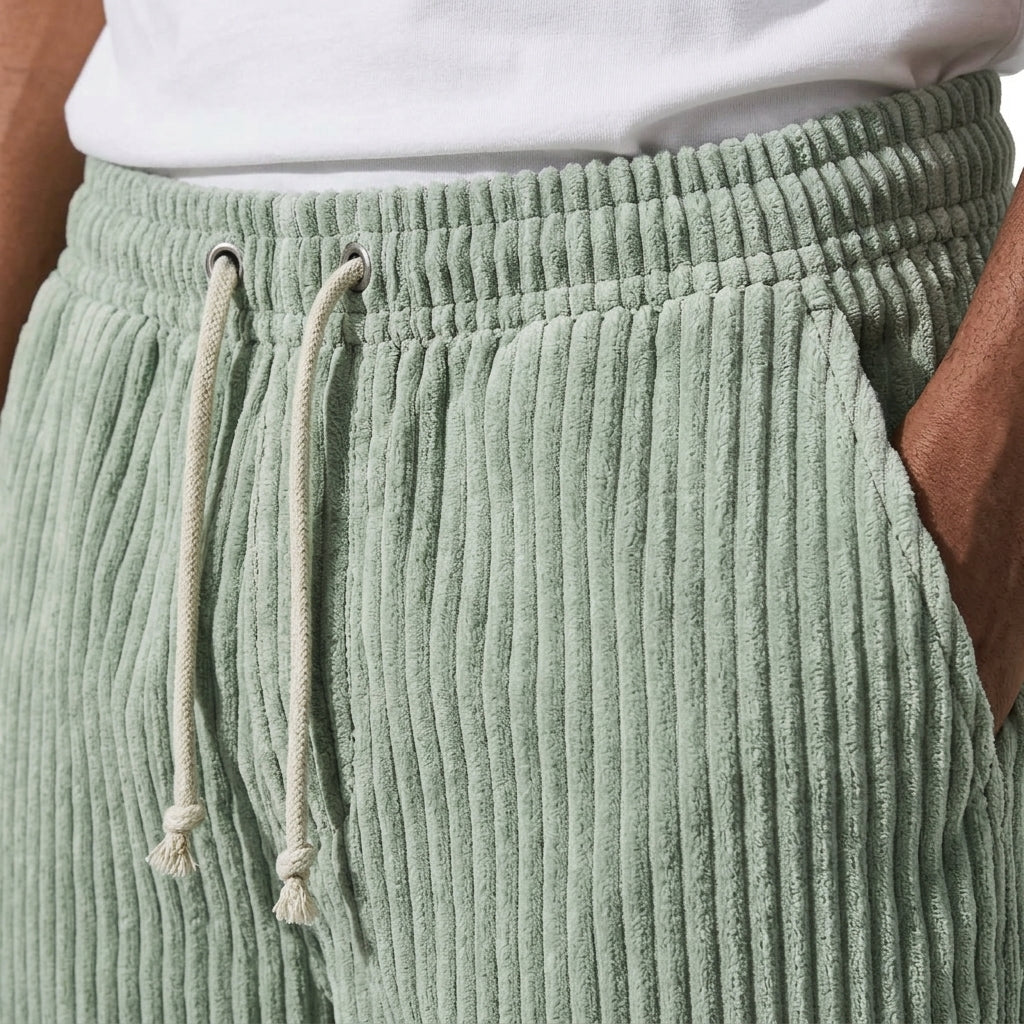 Kawa | Pantalon homme en velours côtelé à taille élastique