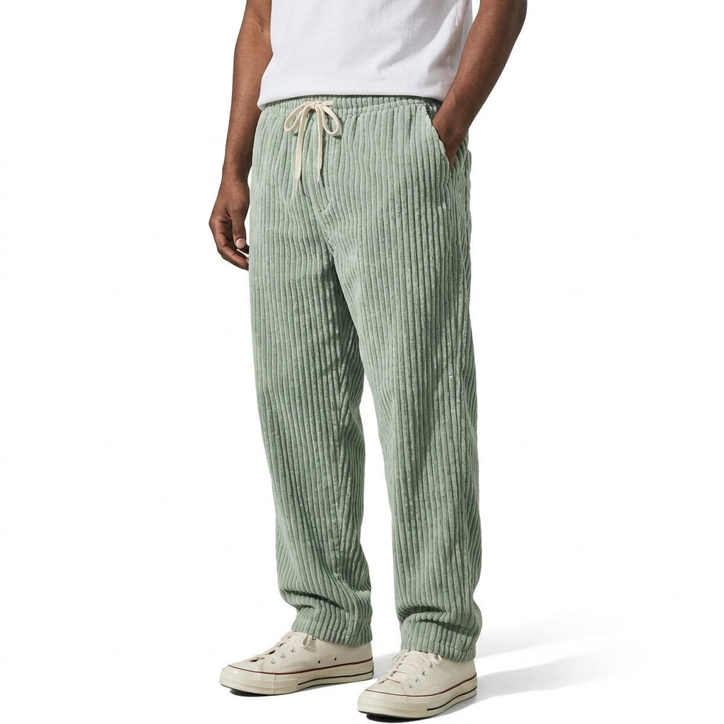 Kawa | Pantalon homme en velours côtelé à taille élastique