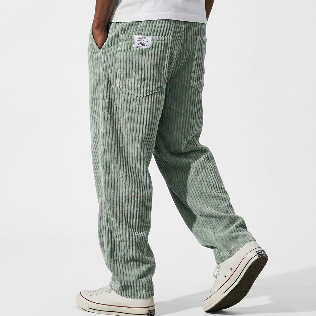 Kawa | Pantalon homme en velours côtelé à taille élastique