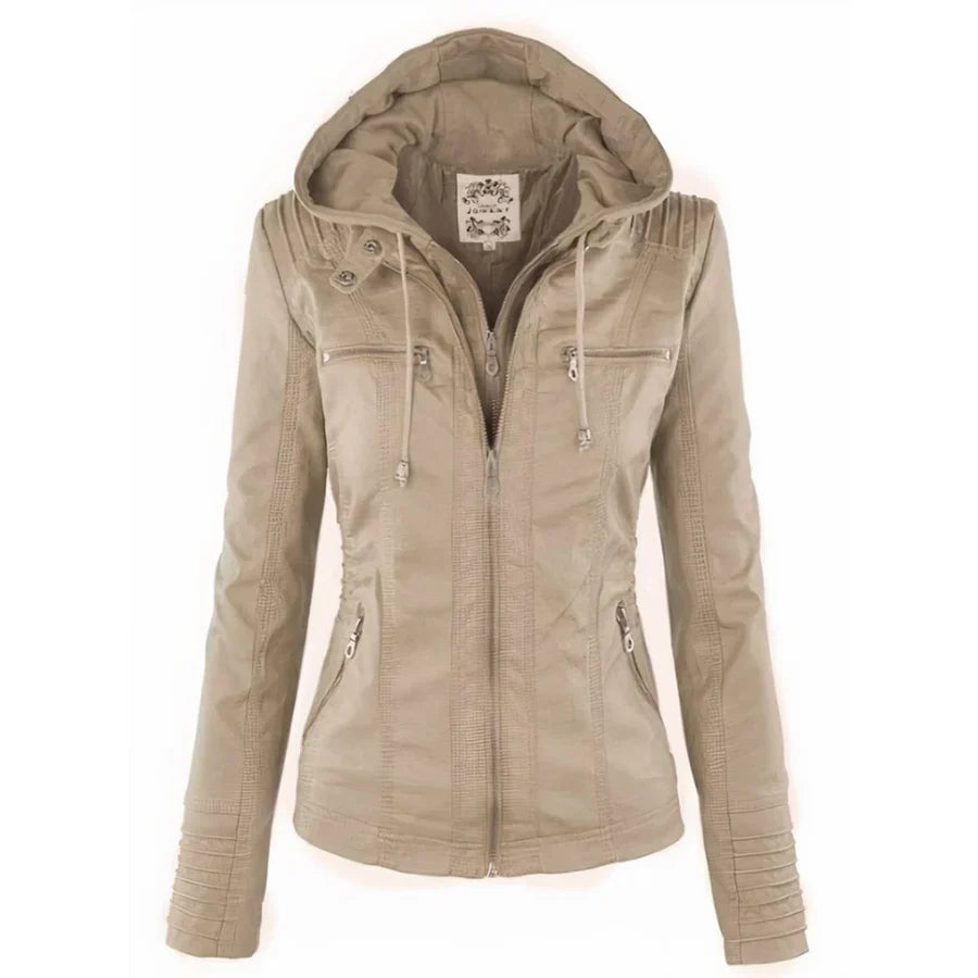 Flavia | Veste en Cuir Robuste et Élégante